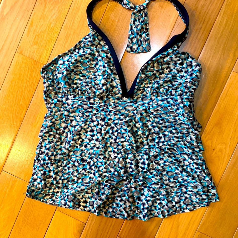 Ruffled Swim Top Size 12
